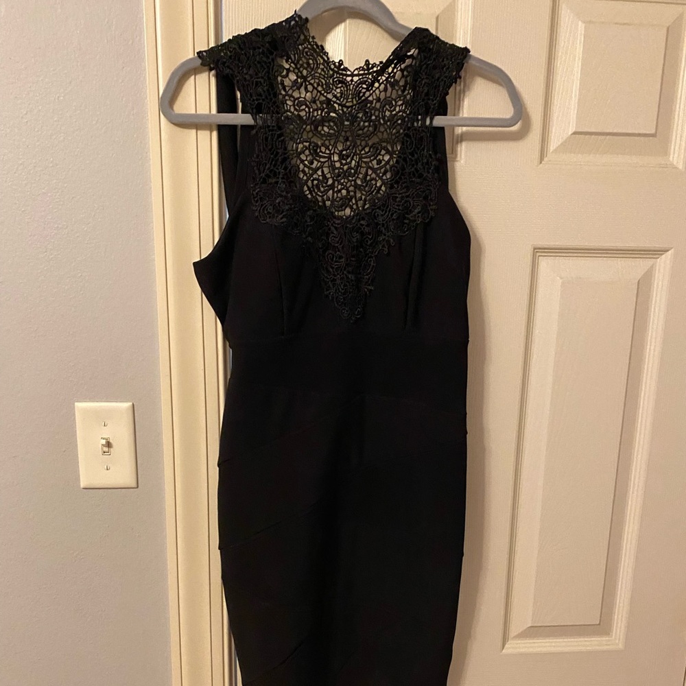 Black Lace Mini Dress